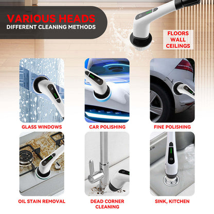 Home Multi Electric Cleaning Brush Bathroom Electric Spin Scrubber Electric Scrubber Cleaning Brush 7 in 1
